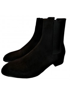 A black suede chelsea boot of the paulus bolten shoe collection
