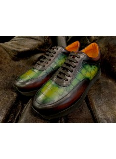 patina croco on sneakers by paulus bolten